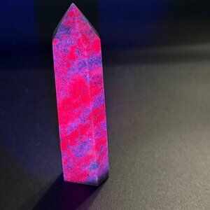 Natural Ruby Kyanite Tower UVs Stone Obelisk Reiki Healing Crystal  4" 146g